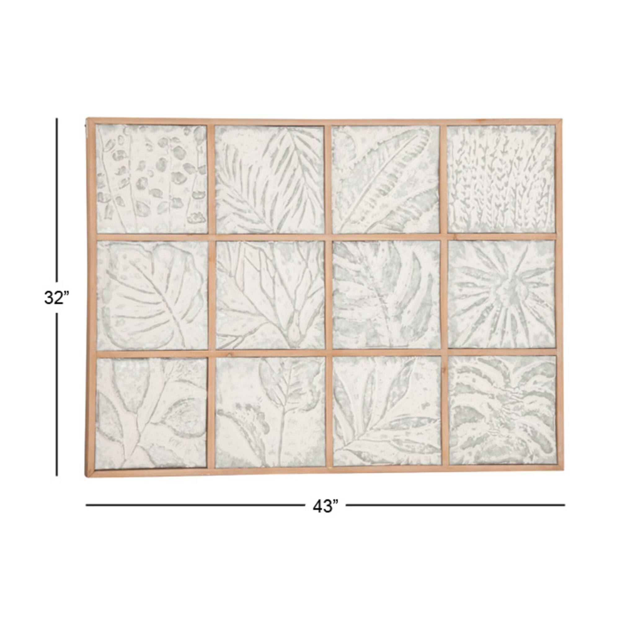 Grey Iron Farmhouse Wall Art, 32" x 43" x 1"